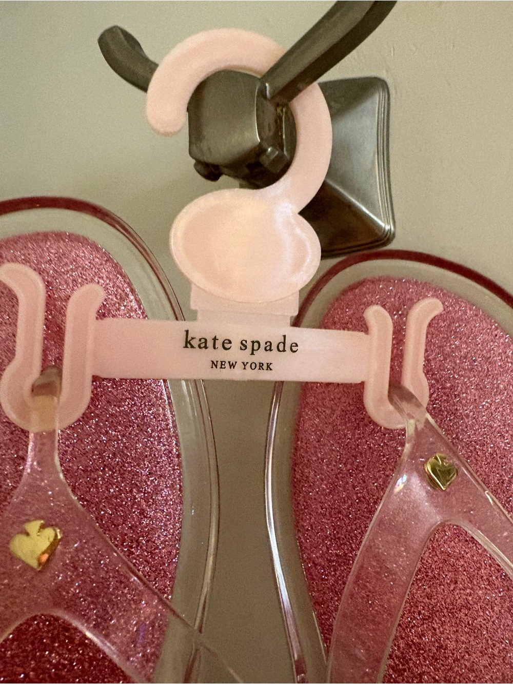 Kate Spade Pink Glitter Jelly Sandals Size 10 NEW Never Worn Barbiecore - Picture 3 of 4